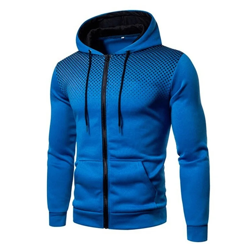 Energifyl Hoodie med Dragkedja – En Sportig Stilikon för Män