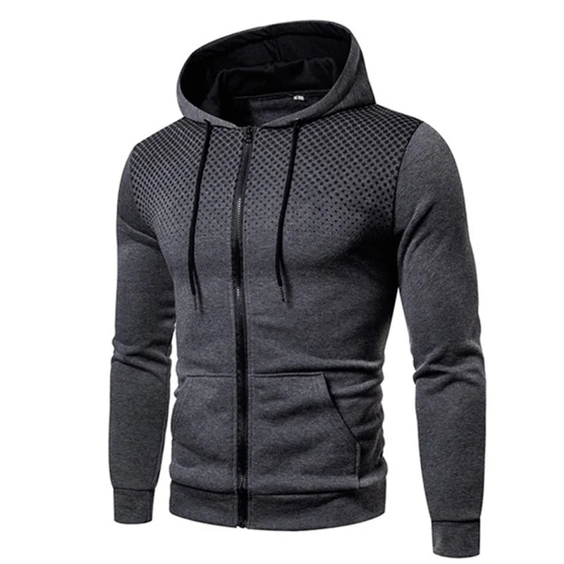 Energifyl Hoodie med Dragkedja – En Sportig Stilikon för Män