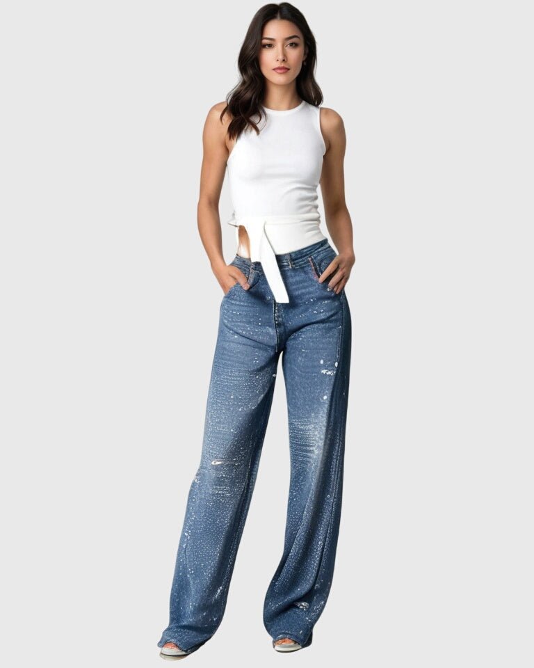 Elegant Højtaljet Denim med Løse Ben – Dit Nye Gå-til Valg