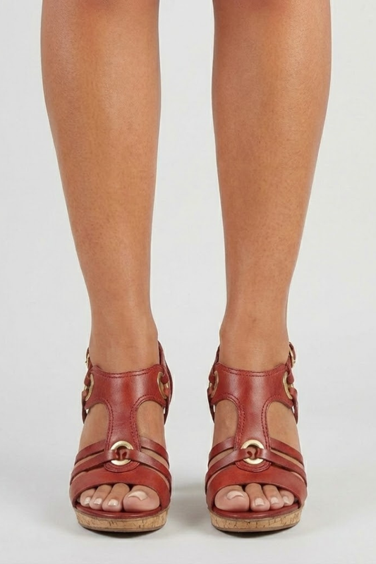 Livia | Eleganta Sandaler med Justerbar Rem och Raffinerad Textur