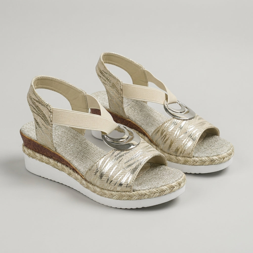 Kilklackssandaler för kvinnor med espadrillosula