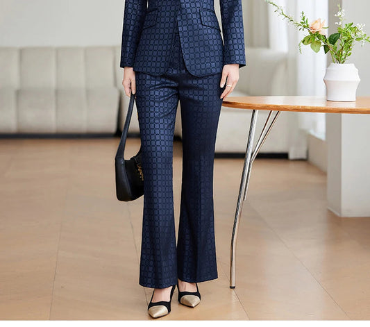 Eksklusivt Kvindesæt i Vævet Polyester - Stilfuldt og Professionelt