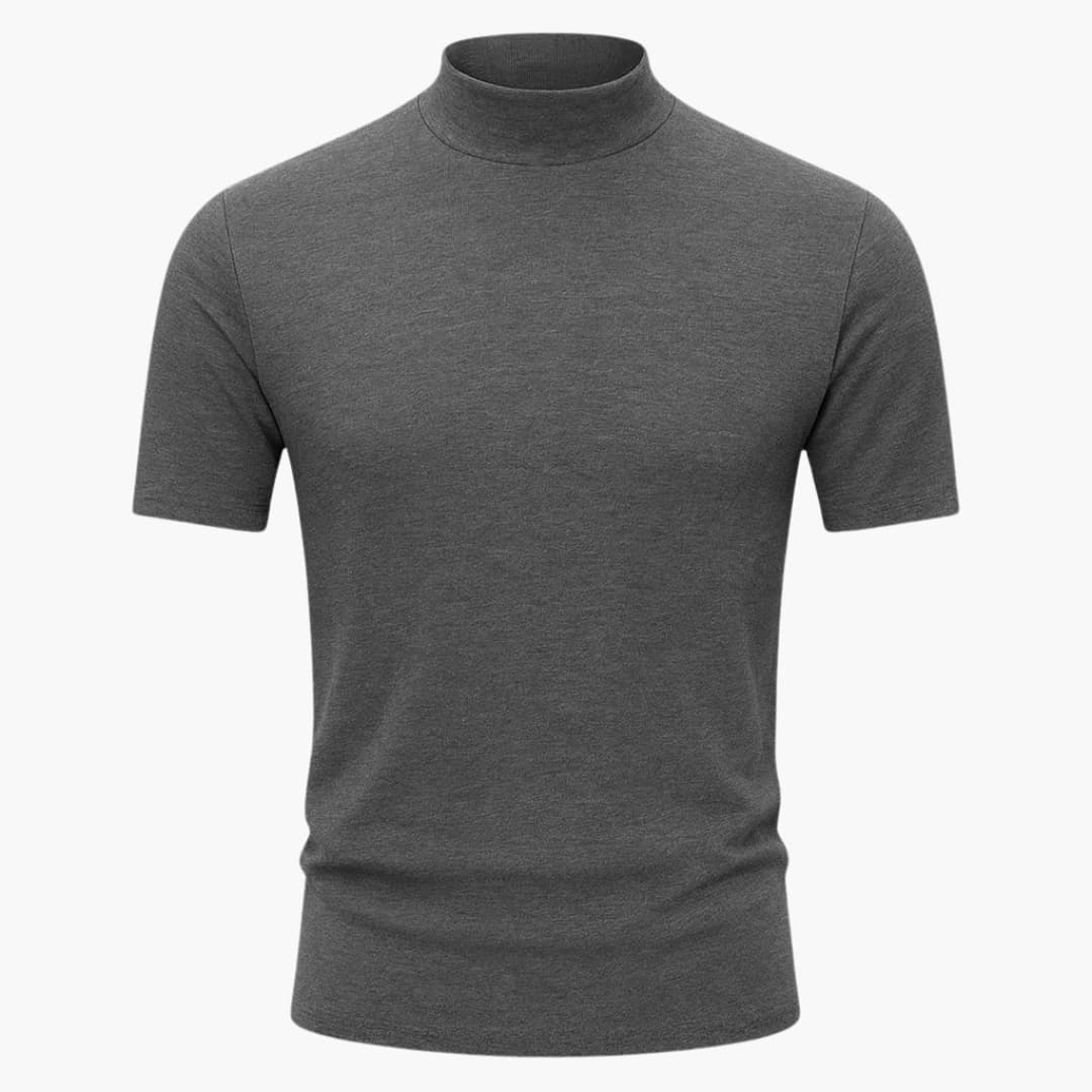 Herr T-shirt med Hög Krage – Oskar Modell