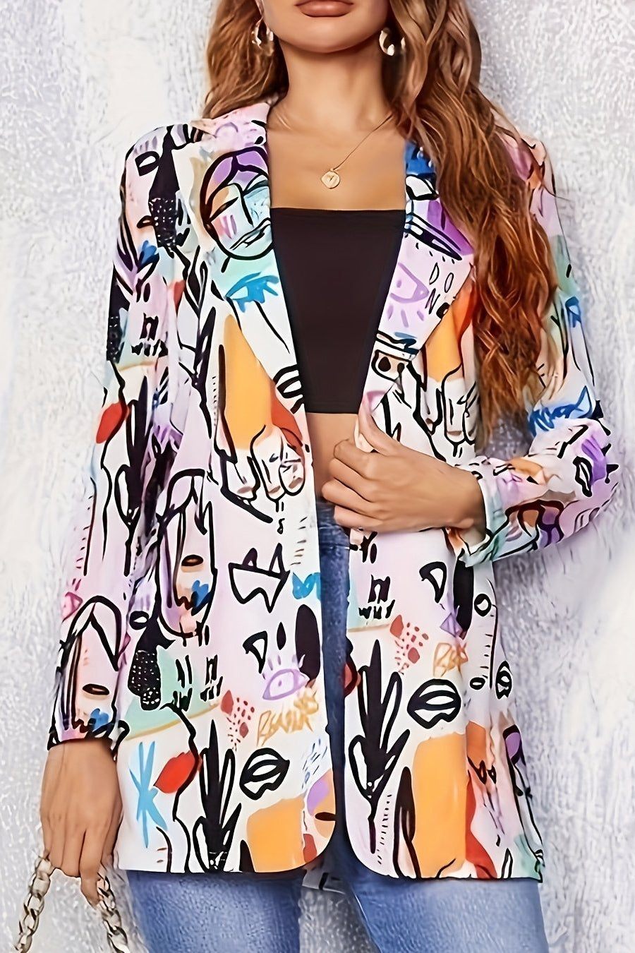Moderne Blazer med Unikt Print til Det Modige Jeg