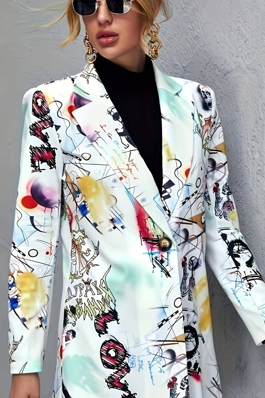 Moderne Blazer med Unikt Print til Det Modige Jeg