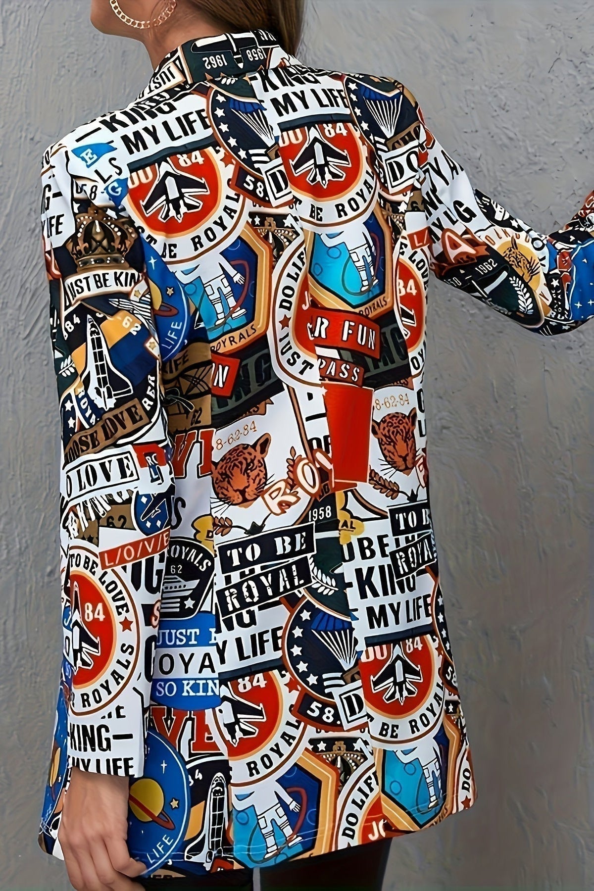 Moderne Blazer med Unikt Print til Det Modige Jeg