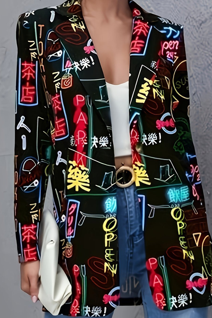 Moderne Blazer med Unikt Print til Det Modige Jeg