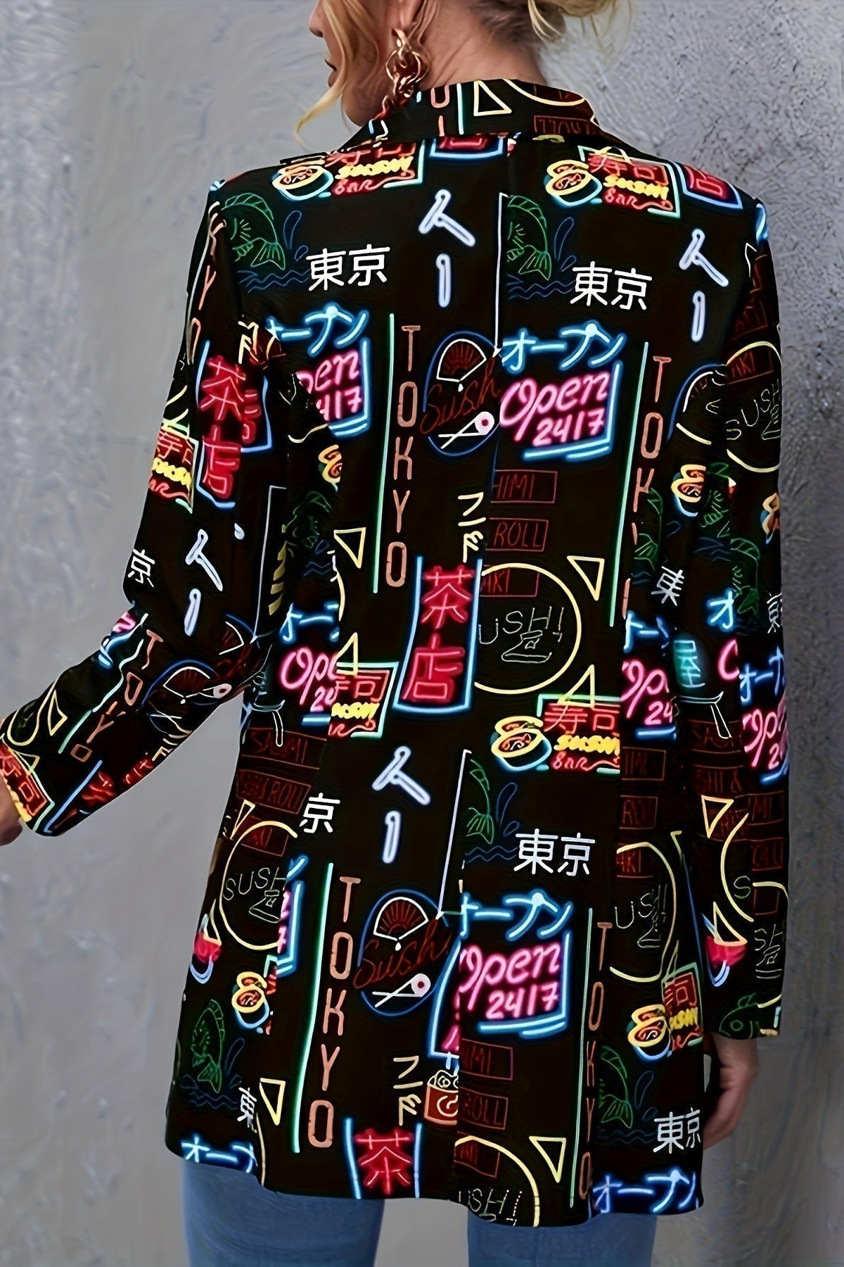 Moderne Blazer med Unikt Print til Det Modige Jeg