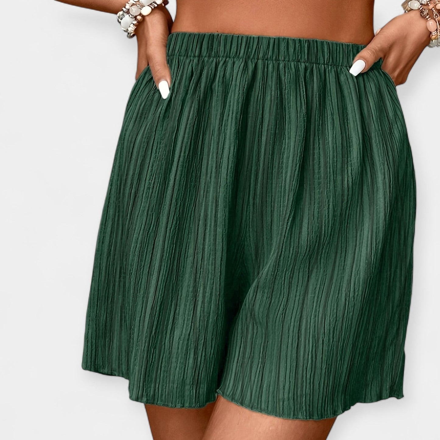 Sofistikerade Shorts med Elastisk Midja – Lätthet och Stil