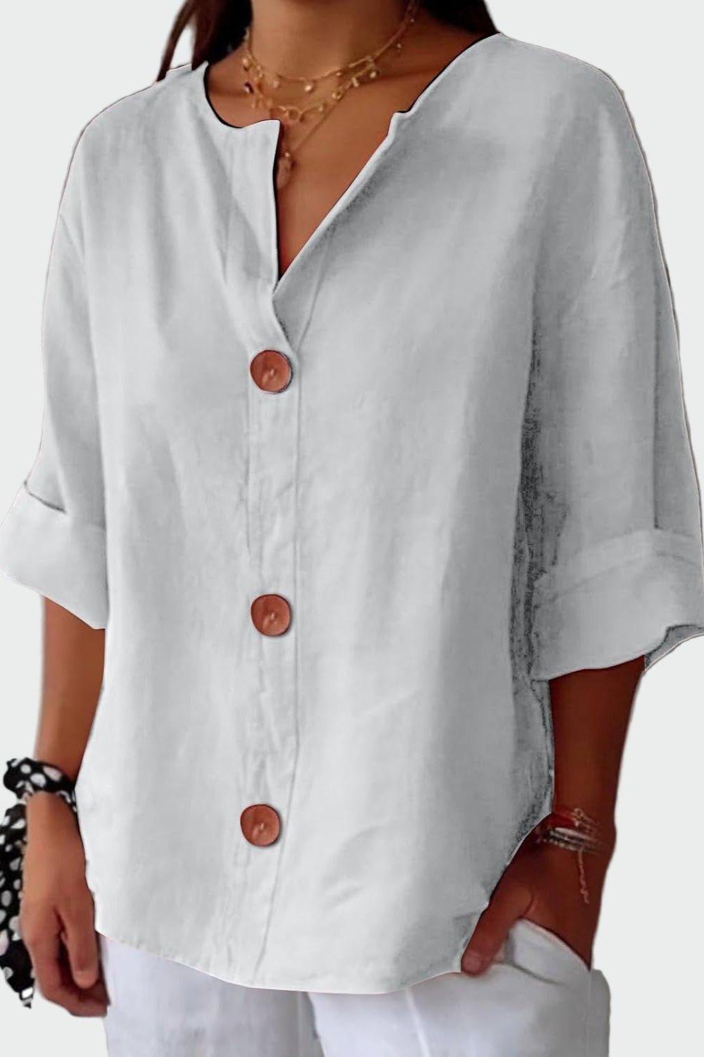 Elegant Bluse med Løst Snit – Komfort møder Stil