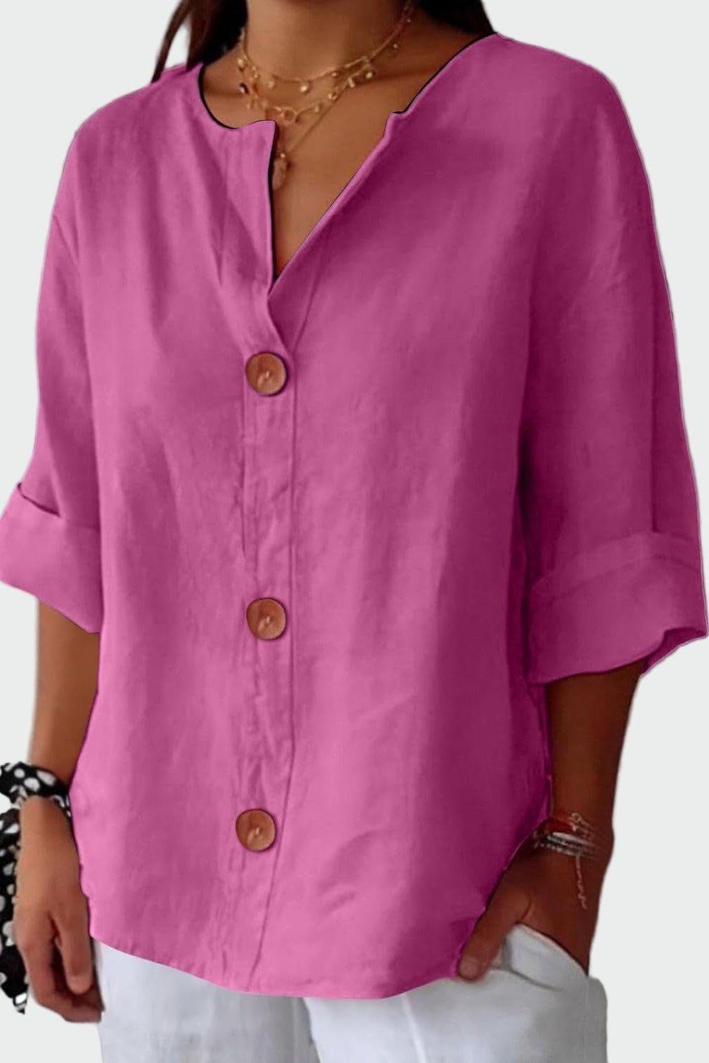 Elegant Bluse med Løst Snit – Komfort møder Stil