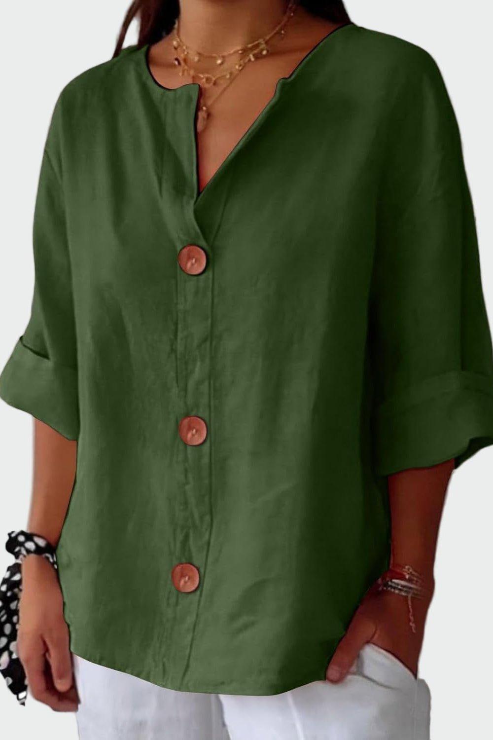Elegant Bluse med Løst Snit – Komfort møder Stil