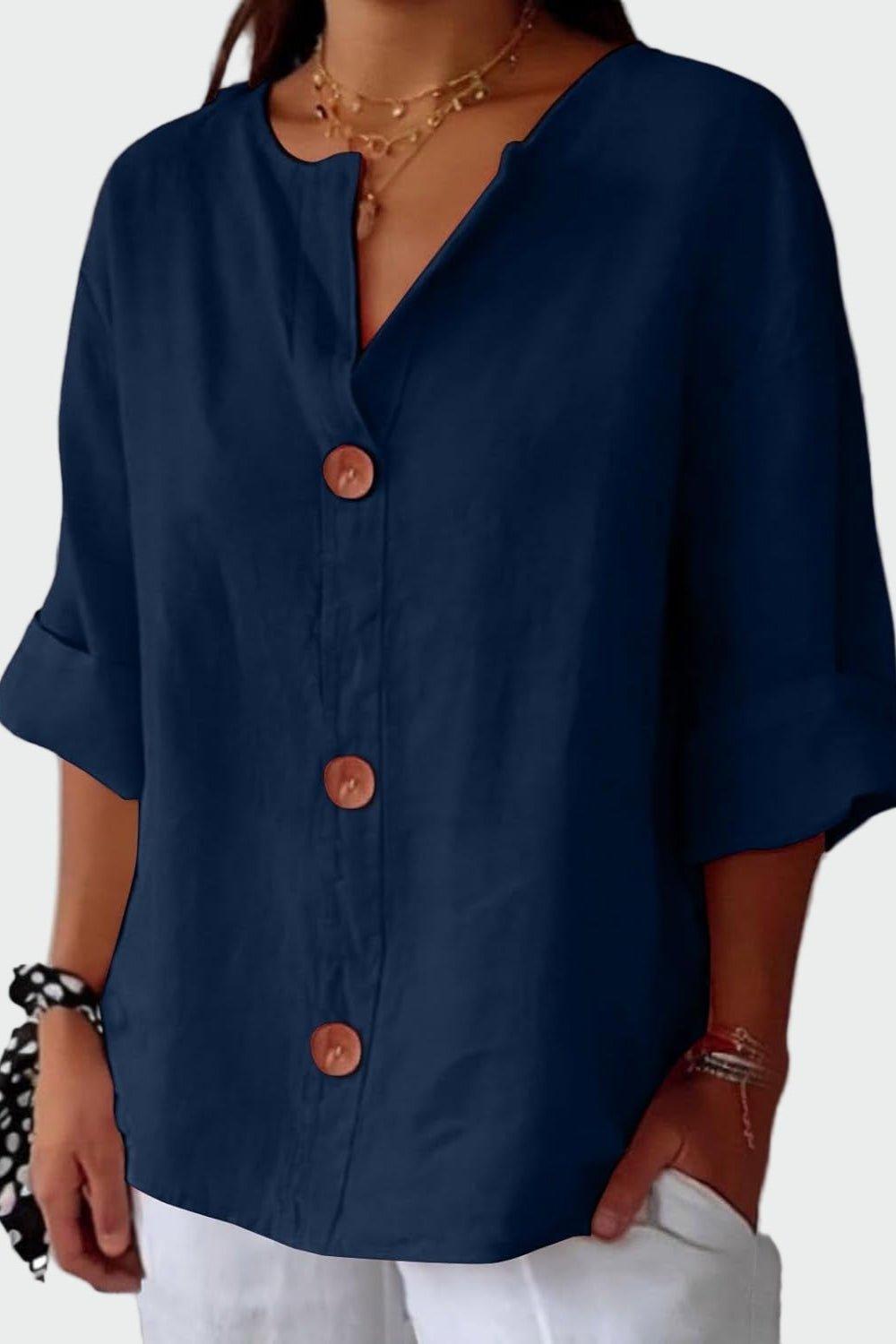 Elegant Bluse med Løst Snit – Komfort møder Stil