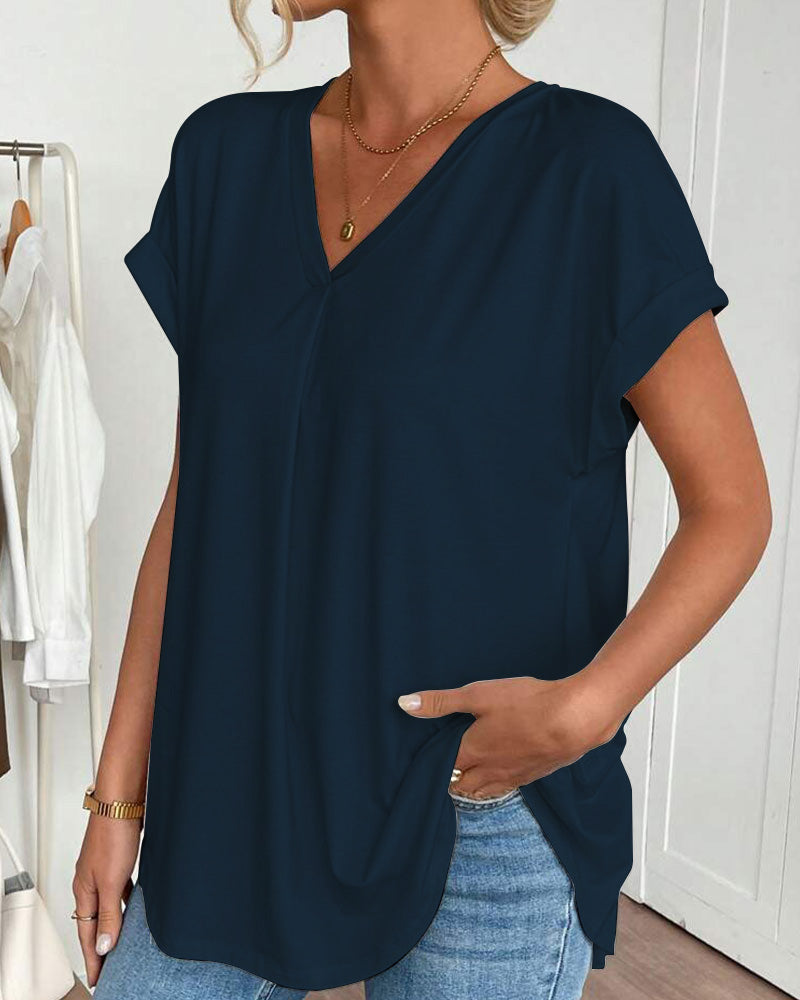 Elegant Top med Plisserad Ryggdetalj för Sommarstil