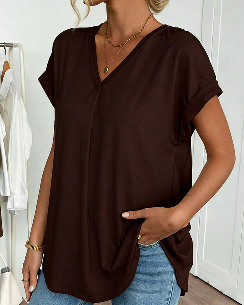 Elegant Top med Plisserad Ryggdetalj för Sommarstil