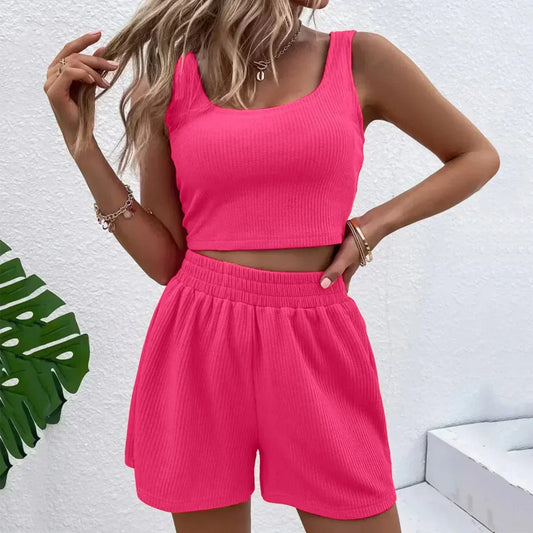 Dame High Waist Lounge Sæt – Komfort og Stil til Sommerdage