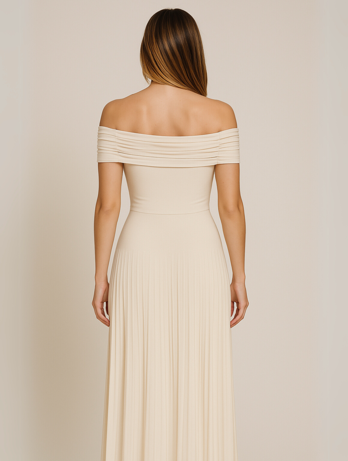Sophia | Maxi-Klänning med Plisseringar för Eleganta Tillfällen