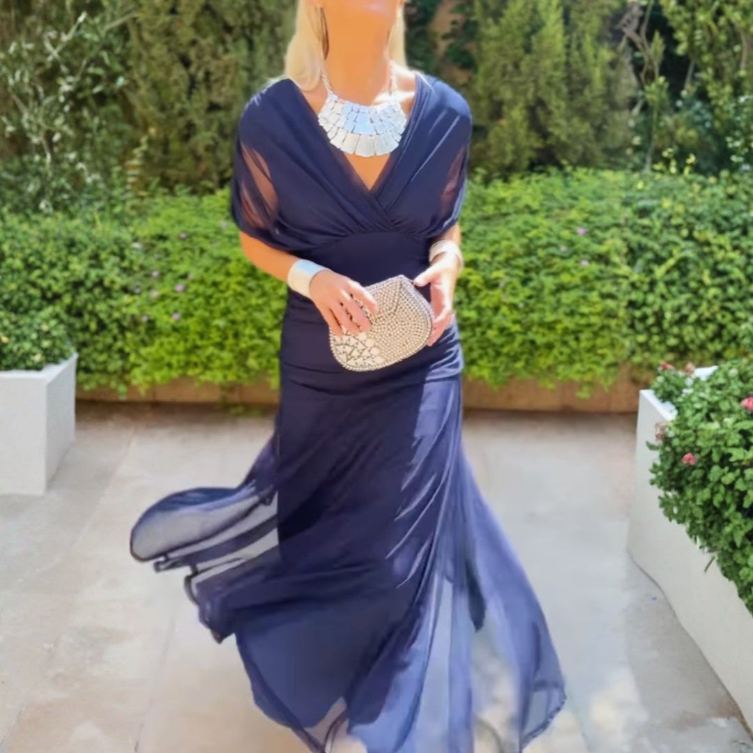 Elegant Off-Shoulder Klänning för Sommarkvällar