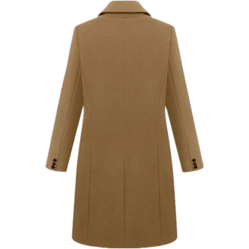 Dame stilfuld vinter-trenchcoat – elegant, lang snit