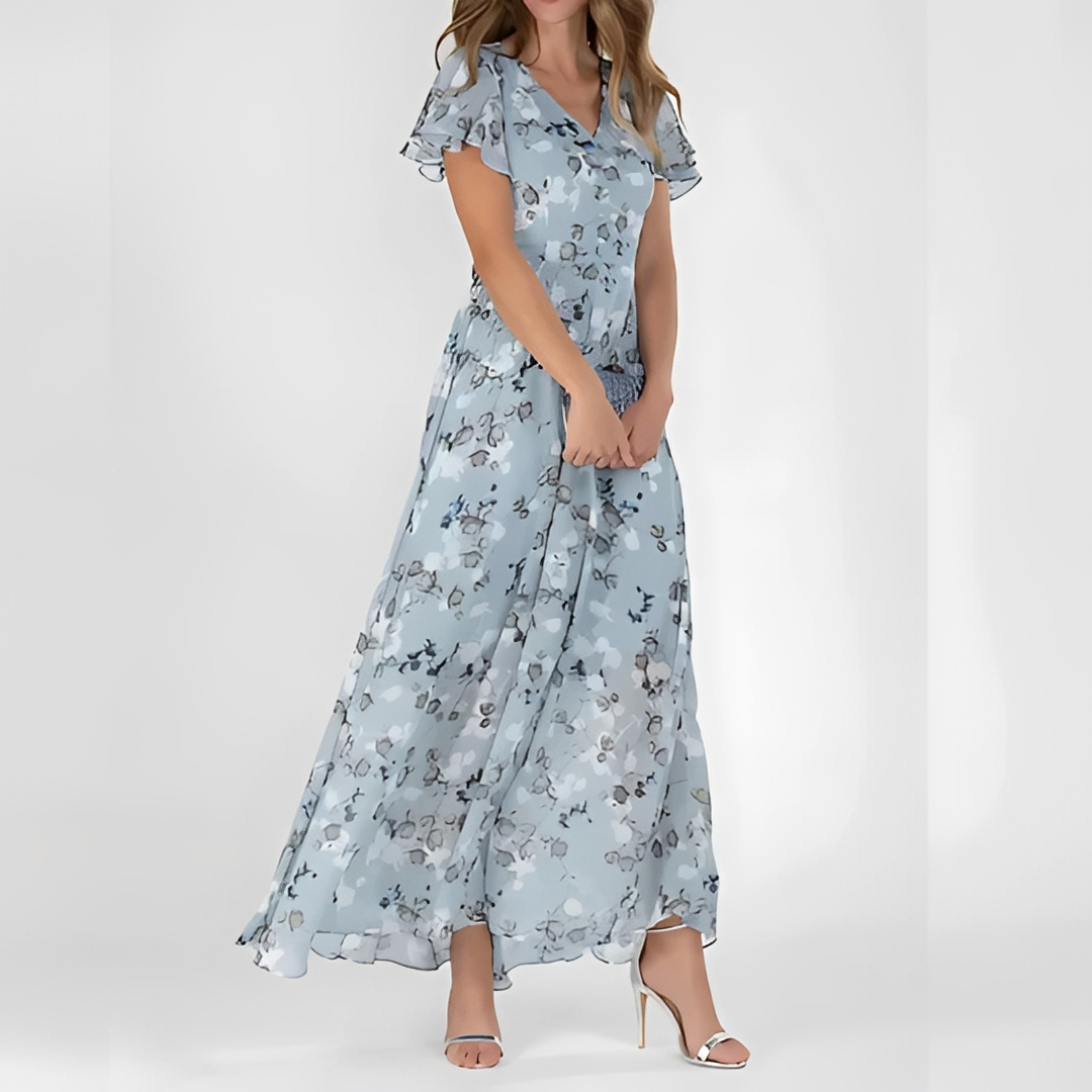 Floralt Chic Klänning för Sommarens Eleganta Stunder