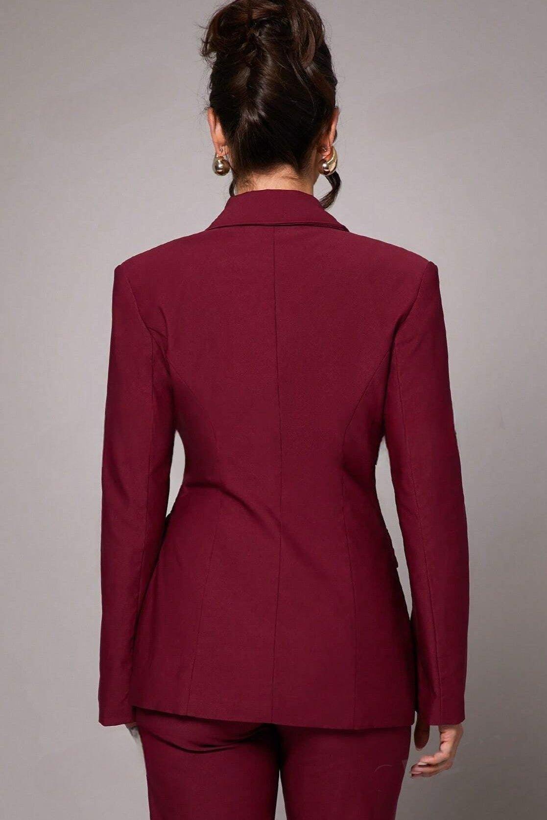 Skräddarsydd Blazer med Djup V-ringning och Modern Edge