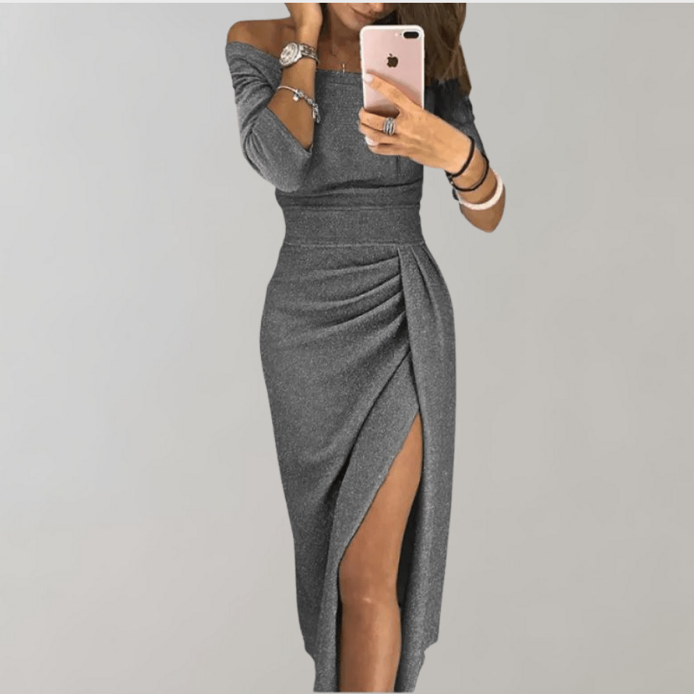 Maxiklänning för Dam med Off Shoulder och Slits