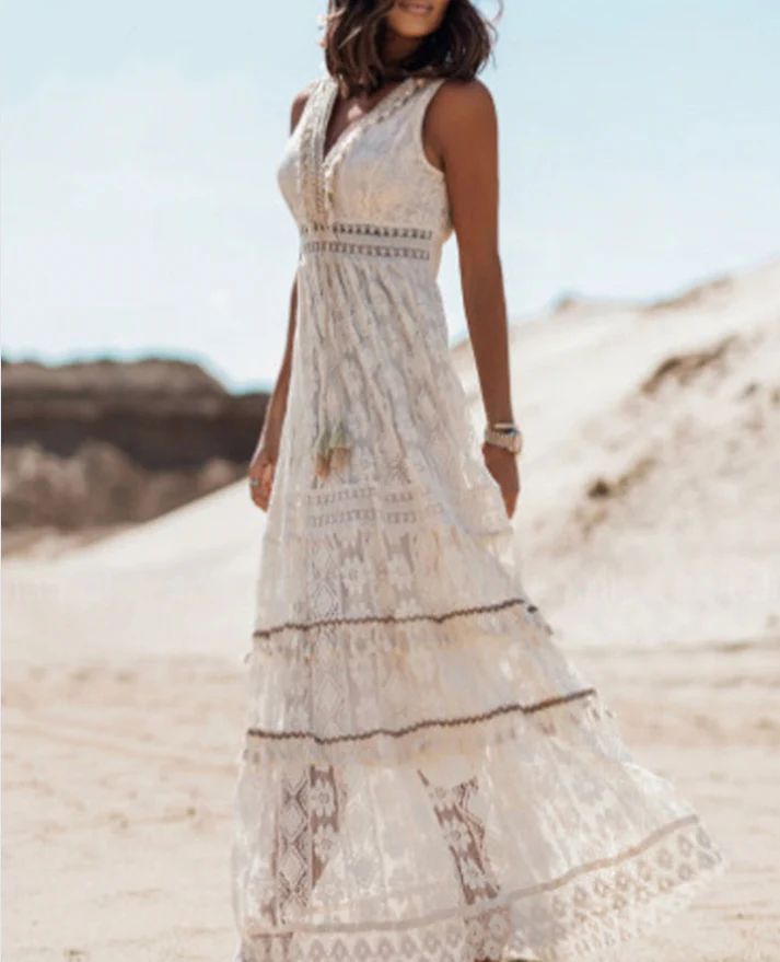 Elaine | Damernas Bohemiska Sommarmaxi-klänning