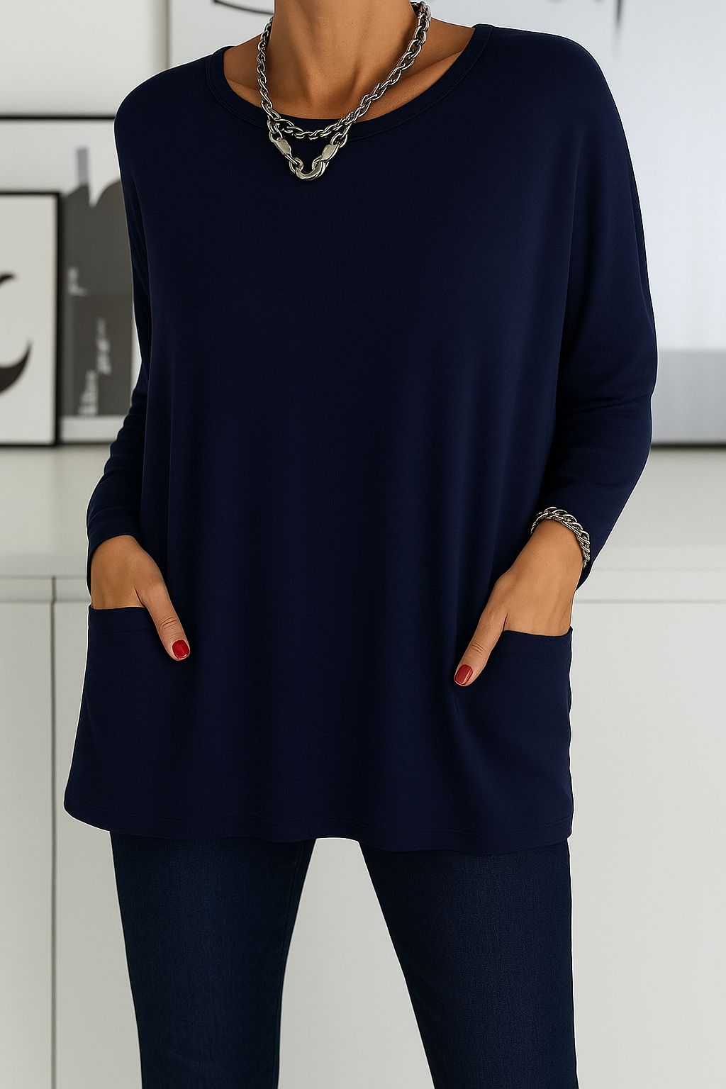 Elysia | Trendigt Långärmat T-shirt för Damer