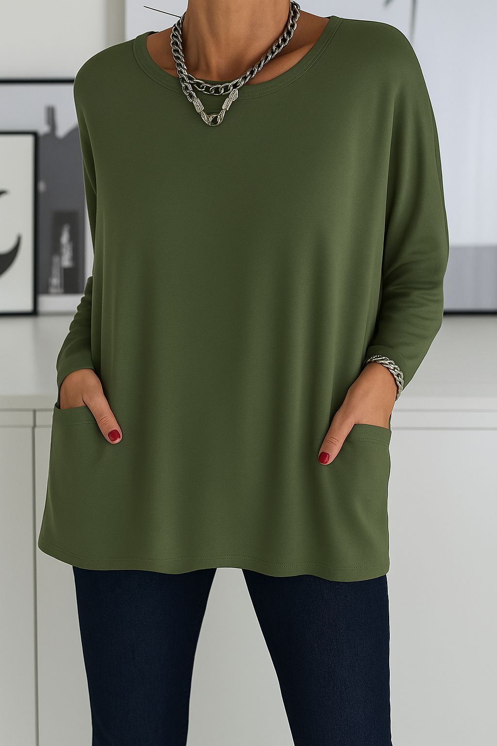 Elysia | Trendigt Långärmat T-shirt för Damer