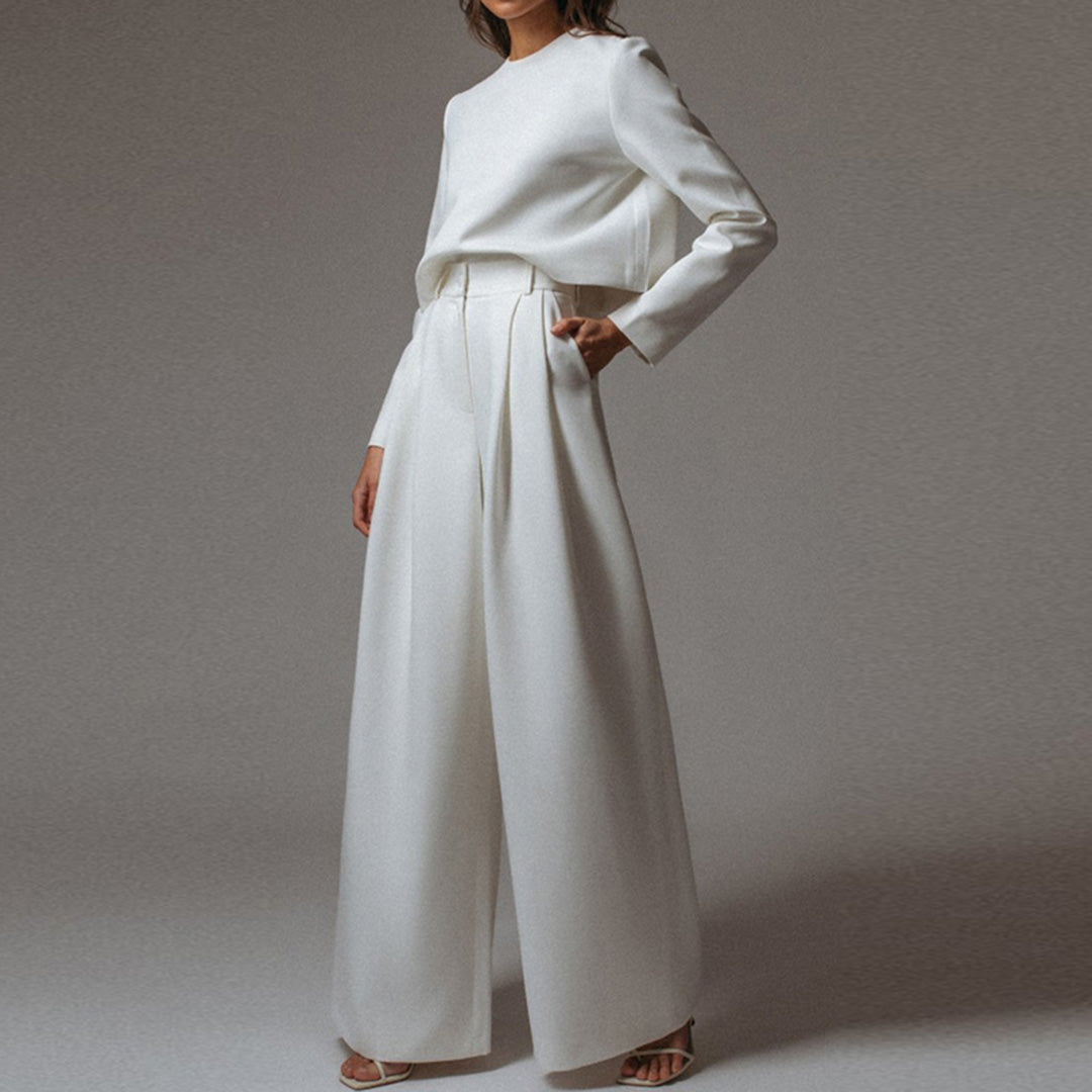 Sienna | Elegant Set med Långärmad Crop-Top