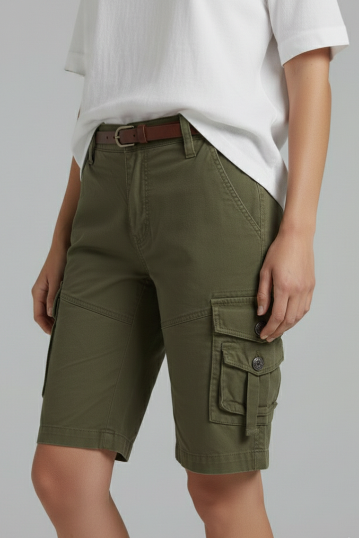 Sofia | Trendiga Cargo-Shorts för Kvinna med Fickor