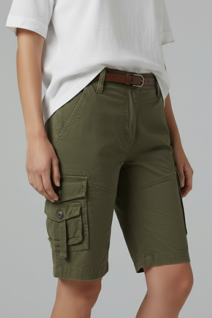Sofia | Trendiga Cargo-Shorts för Kvinna med Fickor