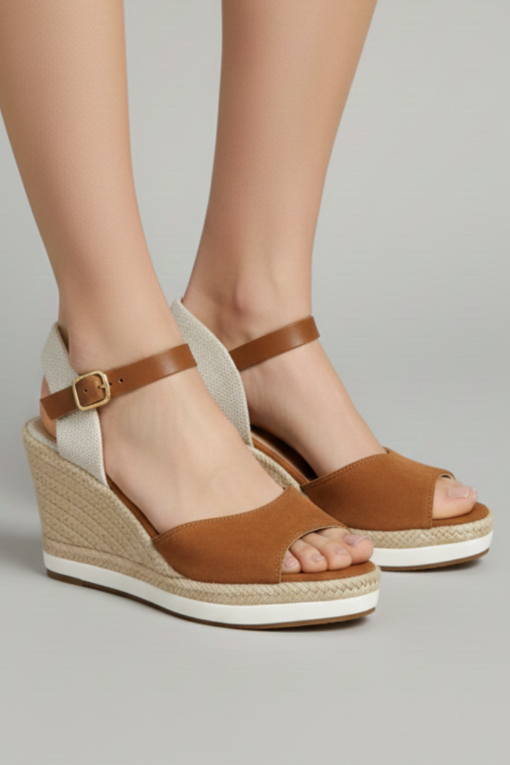 Sommarsandaler med slingback och stängd tå