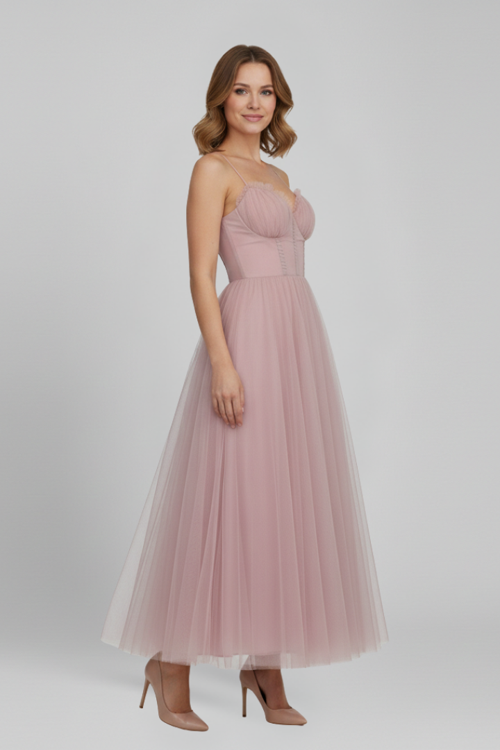 Sophie | Eleganta klänningen med draperad design och volang