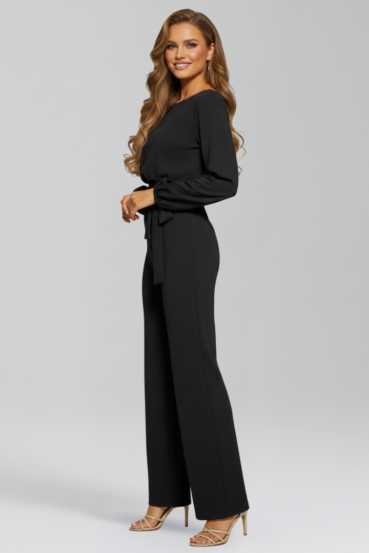 Elena | Femme Chic Wrap Jumpsuit med Vid Ben