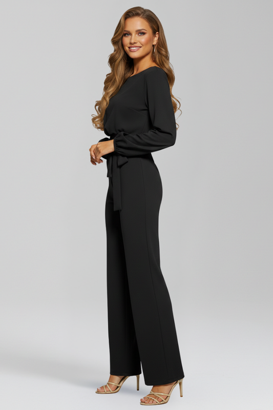Elena | Femme Chic Wrap-jumpsuit med vida ben