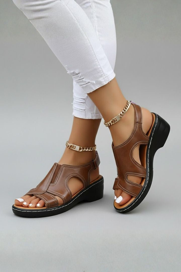 Livia | Trendiga Sandaler med Plattform och Öppen Tå