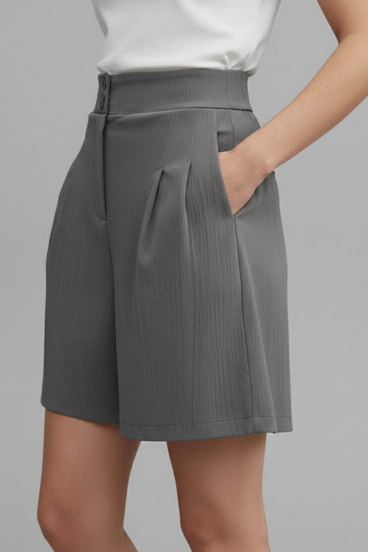 Liva | Eleganta Damshorts med Hög Midja och Vid Passform