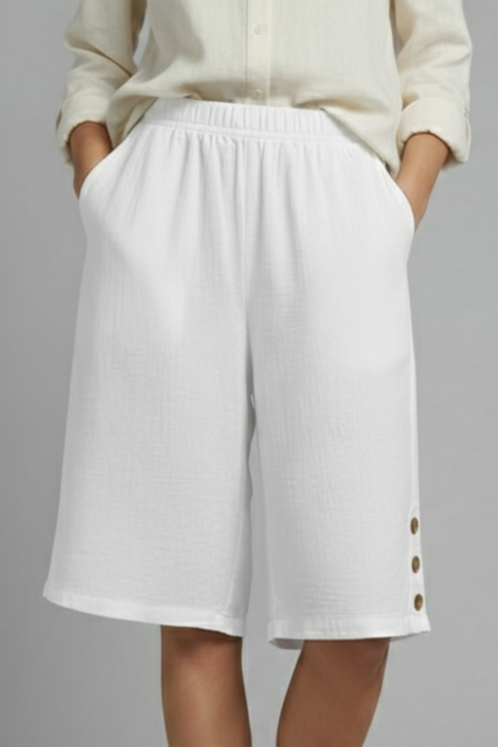 Sommarsnygg | Trendiga shorts med elastisk midja och vida ben
