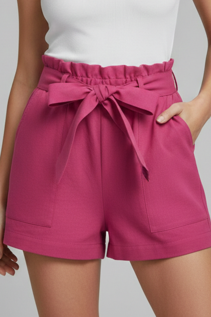 Luna | Eleganta damshorts med knytband och fickor