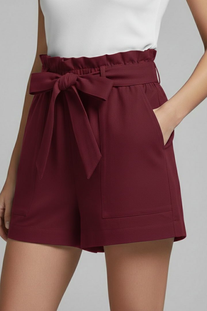 Luna | Eleganta damshorts med knytband och fickor
