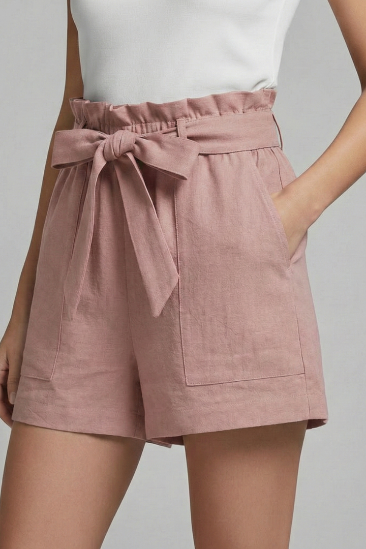 Luna | Eleganta damshorts med knytband och fickor