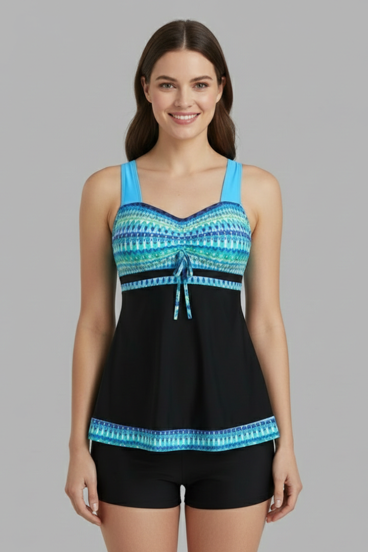 Soleil | Trendigt Tankini-set med matchande badshorts