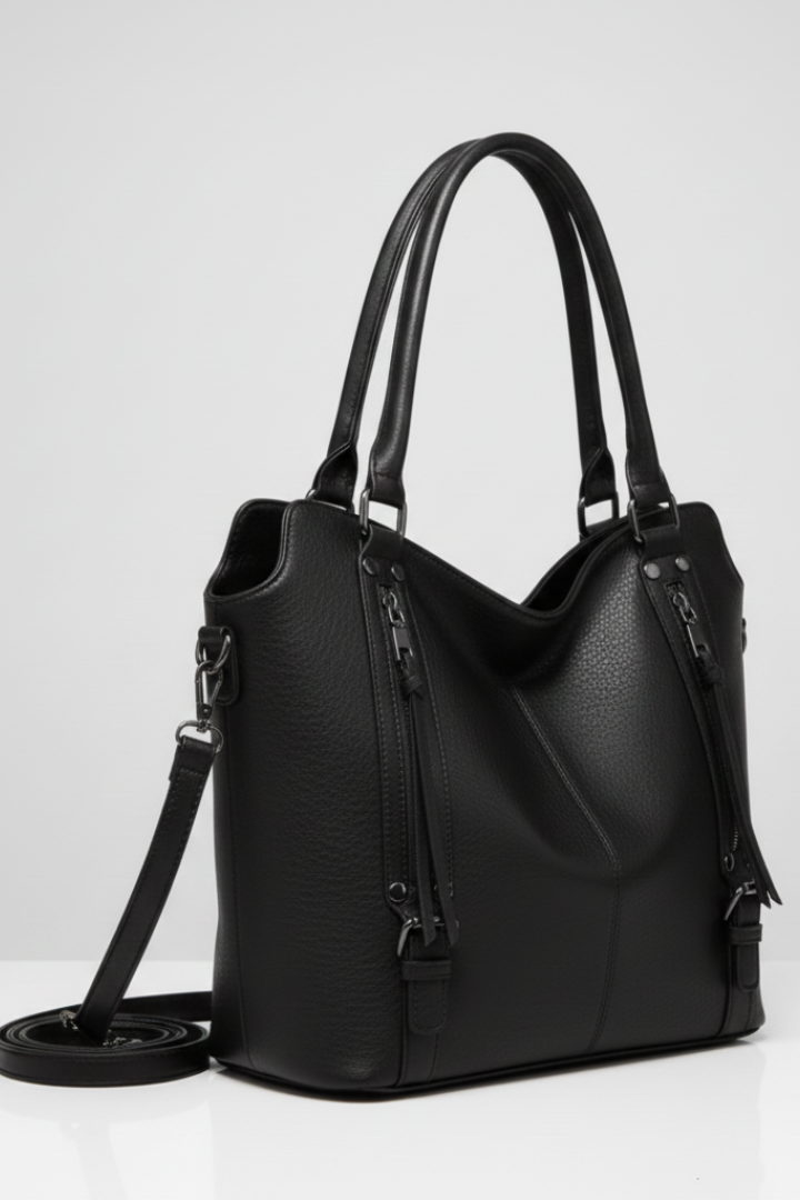 Liva | Elegant Handväska med Dubbla Handtag och Dragkedja