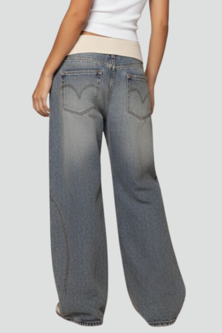 Vita | Trendiga Baggy Jeans för En Avslappnad Stil