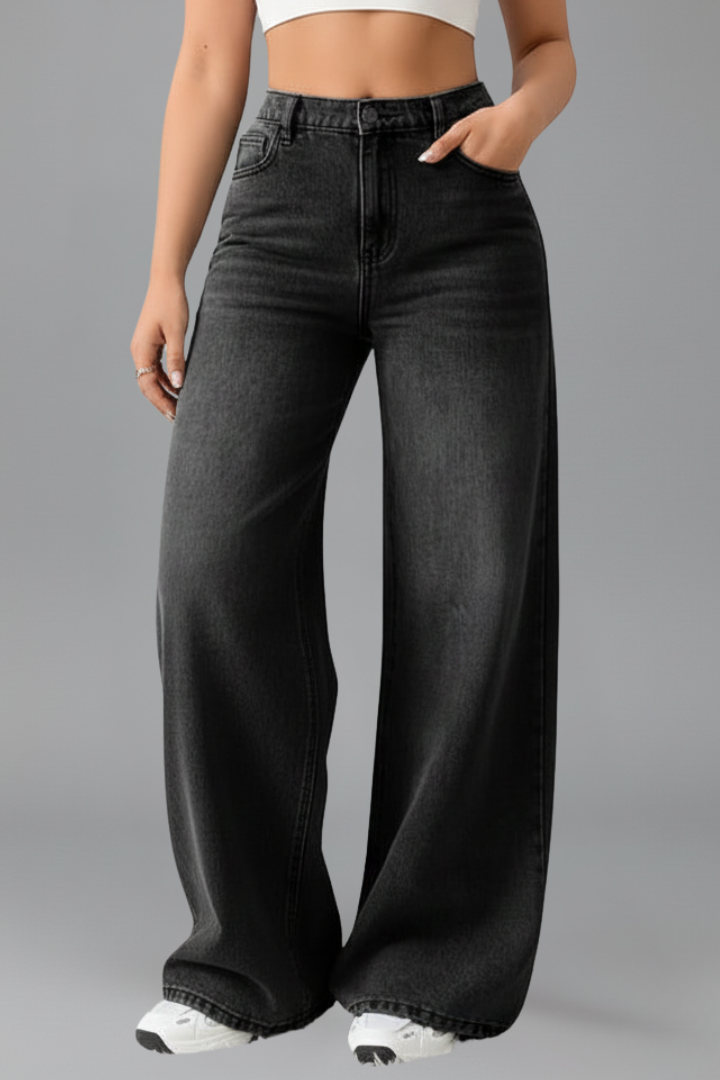 Evelina | Damernas Högmidjade Vida Jeans