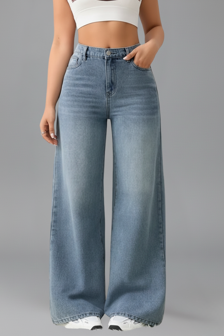 Evelina | Damernas Högmidjade Vida Jeans