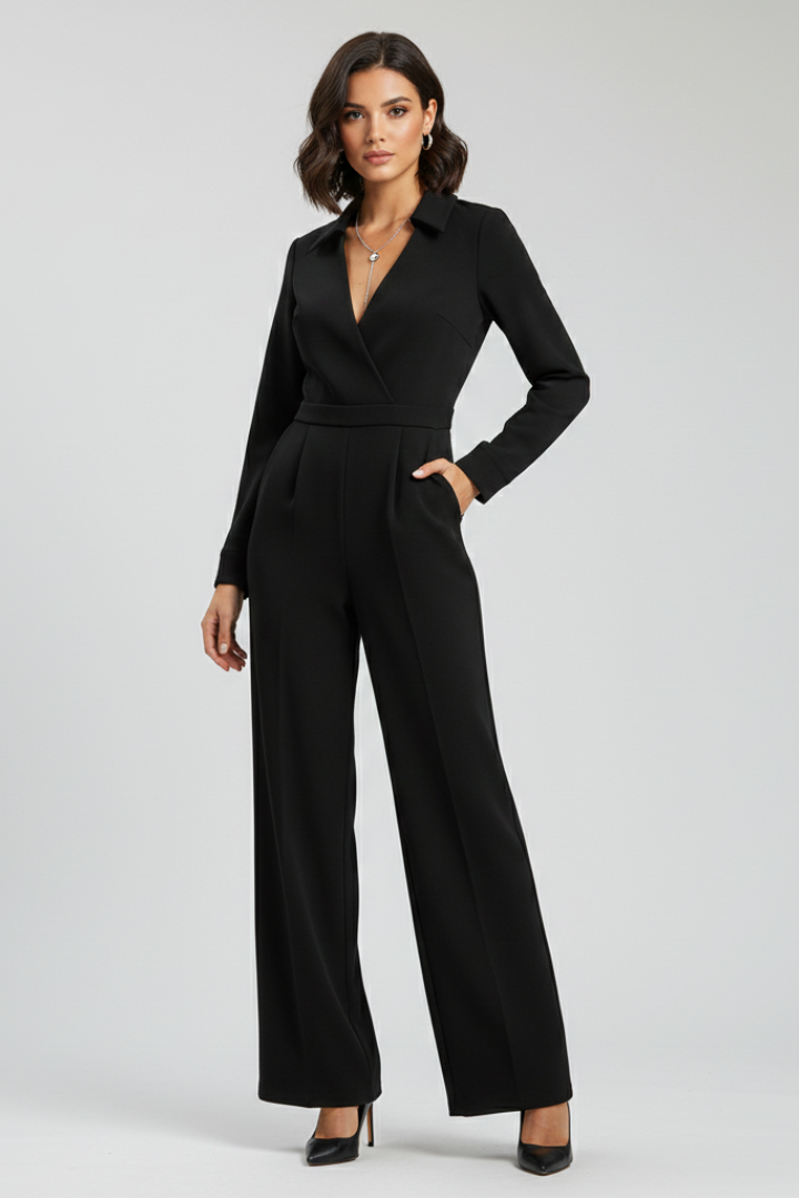 Mira | Elegant Jumpsuit med Vidben och Krage