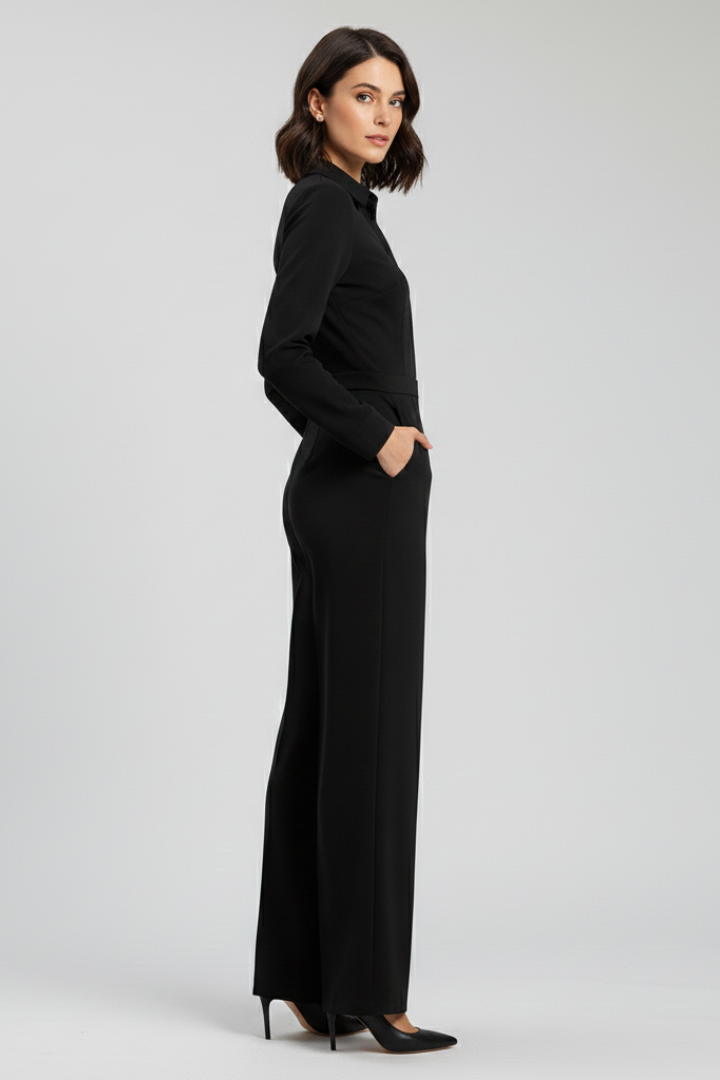 Mira | Elegant Jumpsuit med Vidben och Krage