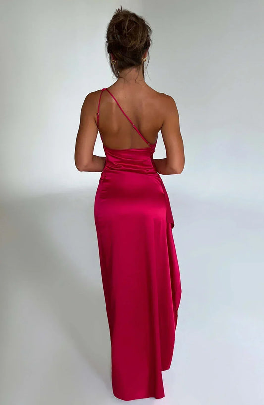Elegant One Shoulder Klänning för Sommarkvällar
